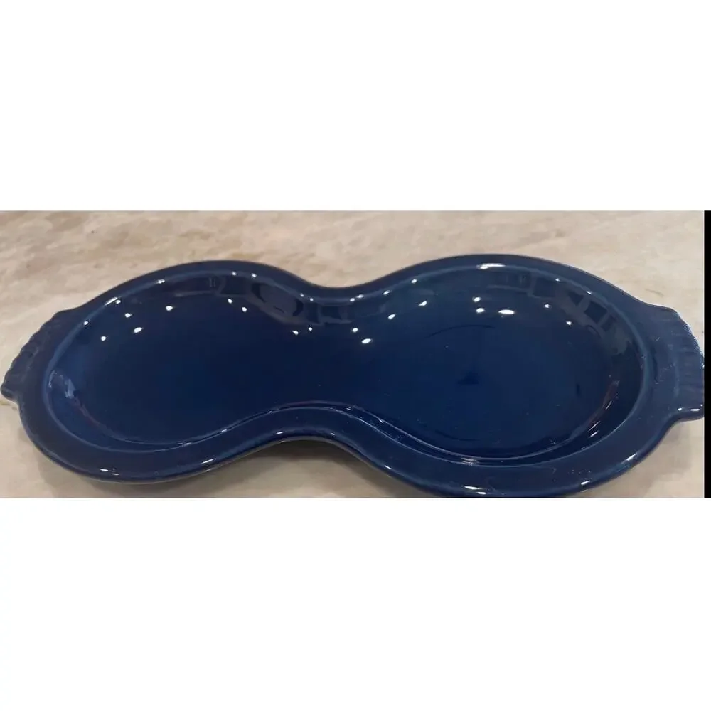 Fiesta Cobalt blue tray for cream and sugar NEW